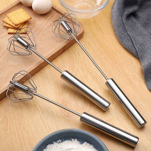 12 Inches Stainless Steel Egg Breaker Semi-automatic Egg Beater Rotary Creme Whisk Household Manual Egg Beater - Product Image 3