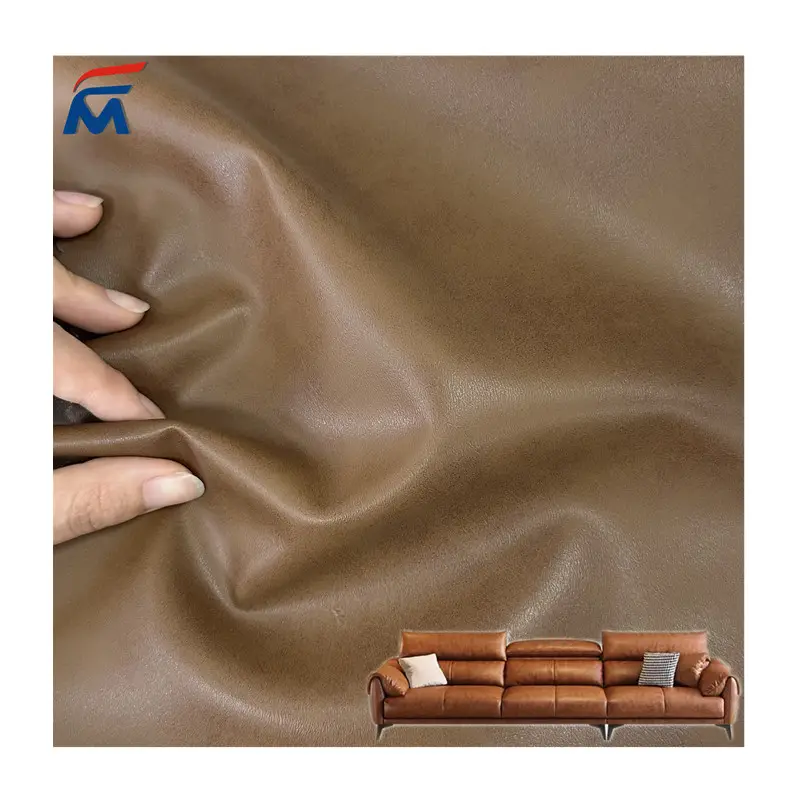Cuir synthétique écologique de sofa de Faux de tissu de PVC prix par mètre en cuir pour le sofa