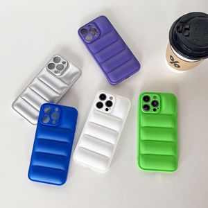 Cao Cấp Điện Thoại Pouch Xuống Áo Khoác Trường Hợp Ánh Sáng Mùa Đông Mềm TPU Điện Thoại Trường Hợp Đối Với iPhone 15 14 13 12 11 Xs XR 8 7 <span class=keywords><strong>6</strong></span> Cộng Với - Product Image 2