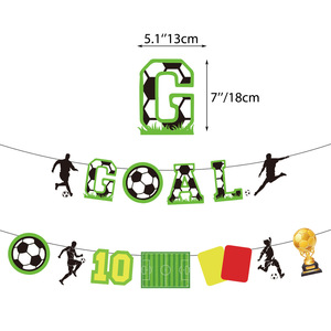 Set de Decoración para Fiesta de Aficionados al Fútbol, Incluye Globos Colgantes, Pancarta, Banderín y Bandera para Eventos Temáticos de Fútbol, Regalos para la Zona de Aficionados - Product Image 4