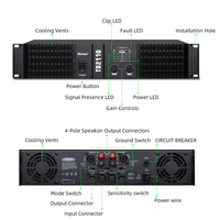 Amplificateur professionnel haute puissance 2 canaux 2x1100W amplificateur de puissance audio stéréo pour haut-parleur Line Array