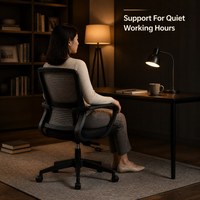 Chaise de bureau ergonomique moderne en cuir noir avec support lombaire, réglable en hauteur, pivotante, à double roulettes pour salle de sport, maison et bureau