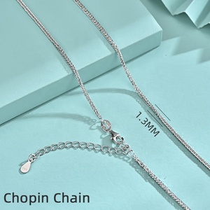 Collier en argent sterling 925, ensemble de chaînes à maillons avec fermoir mousqueton, chaînes de pull réglables en os de serpent, bijoux de mode - Product Image 5