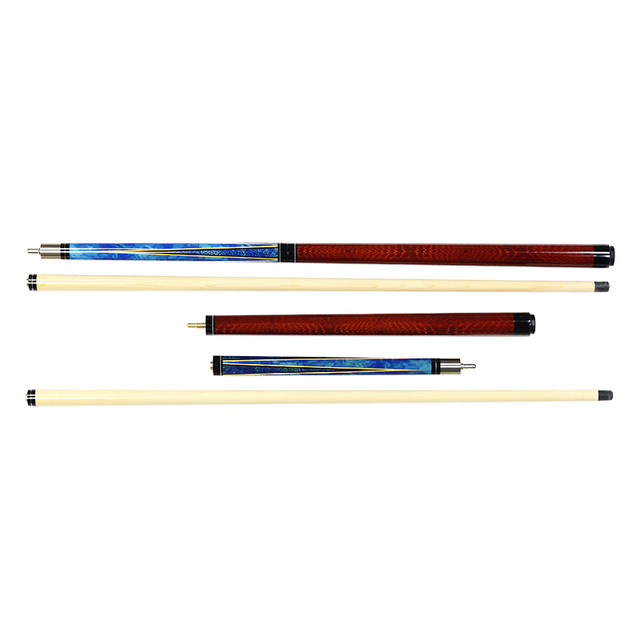 Billiard Sticker Pool Cue Curly Wood Ebony Stainless Steel 12.5mm Tip Size Hard Maple Shaft ABS Ferrule Center Nine-ball Ball