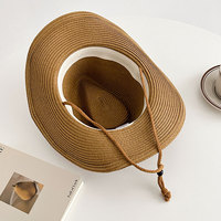 Chapeaux de paille pour hommes avec logo personnalisé d'usine Chapeau de plage de cowboy en paille d'été Chapeau de plage de sauveteur avec logo