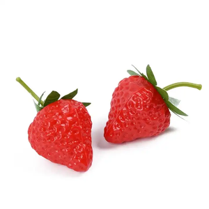 Décoration de maison DIY, fraises artificielles, simulation de fraises rouges, <span class=keywords><strong>faux</strong></span> fruits en plastique - Product Image 1