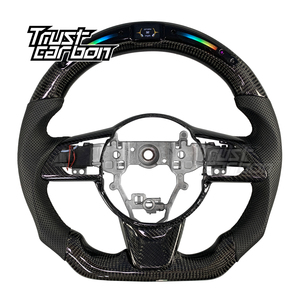 Accesorios Interiores para Automóviles <span class=keywords><strong>Suzuki</strong></span> JIMNY <span class=keywords><strong>SWIFT</strong></span> 2017-2025, <span class=keywords><strong>Volante</strong></span> Deportivo LED de Fibra de Carbono Personalizado - Product Image 1