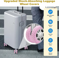 Housses de roues de bagages personnalisées en silicone, moule de qualité alimentaire, écologiques, accessoires de voyage silencieux pour valises et chariots