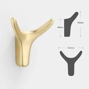 Moderne Lichte Luxe Hangende Kledingrek Muur Opknoping Muur Haken Entree Kast Badkamer Cheque Kamer Metalen Hangende Haken