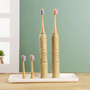 Cepillo de Dientes Eléctrico <span class=keywords><strong>Oral</strong></span> <span class=keywords><strong>B</strong></span>, <span class=keywords><strong>Cepillos</strong></span> de Dientes con Carga Inalámbrica, Cerdas Suaves, Cabezal de Cepillo de Dientes, Cepillo de Dientes Eléctrico Sónico de Bambú - Product Image 4