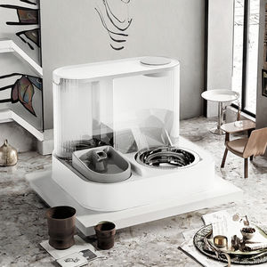 Vente en gros deux-en-un automatique et portable en plastique pour chiens et chats Mangeoire solide intégrée pour l'eau et la nourriture avec fonction de charge - Product Image 2