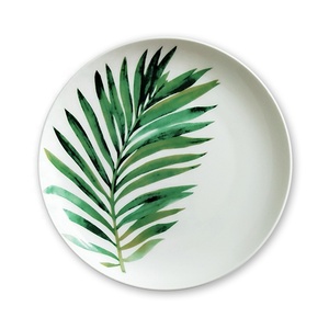 Promotion European Green Leaf <b>Dinnerware</b> Set Ceramic Plate Set - Product Image 3