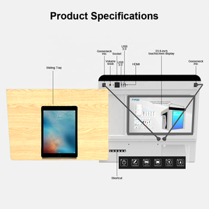 Pupitre de présentation numérique mobile professionnel intelligent avec écran tactile capacitif 2.5D et commutation vidéo fluide - Product Image 2