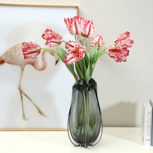 High Quality Artificial Silk Parrot <strong>Tulip</strong> Flowers Spring Colors for Home <strong>Table</strong> Vase Decoration Premium Simulation Flower - Product Image 2