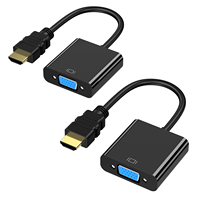 Adaptateur HDTV vers VGA certifié CE en matériau ABS HD 1080P, convertisseur HDTV mâle vers VGA femelle pour PC/ordinateur portable vers moniteur