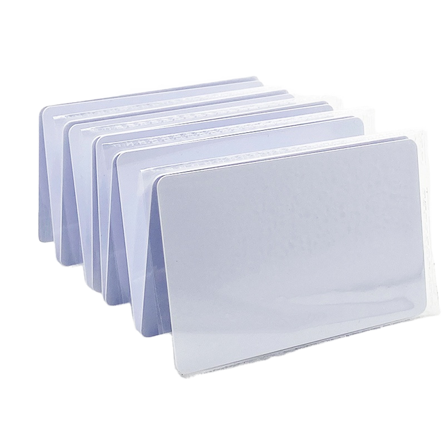 White Blank Printable Card Factory Supply CR80 85.5*54*0.9mm Size 13.56MHz 216 213 215 NFC Plastic PVC RFID Smart Cards