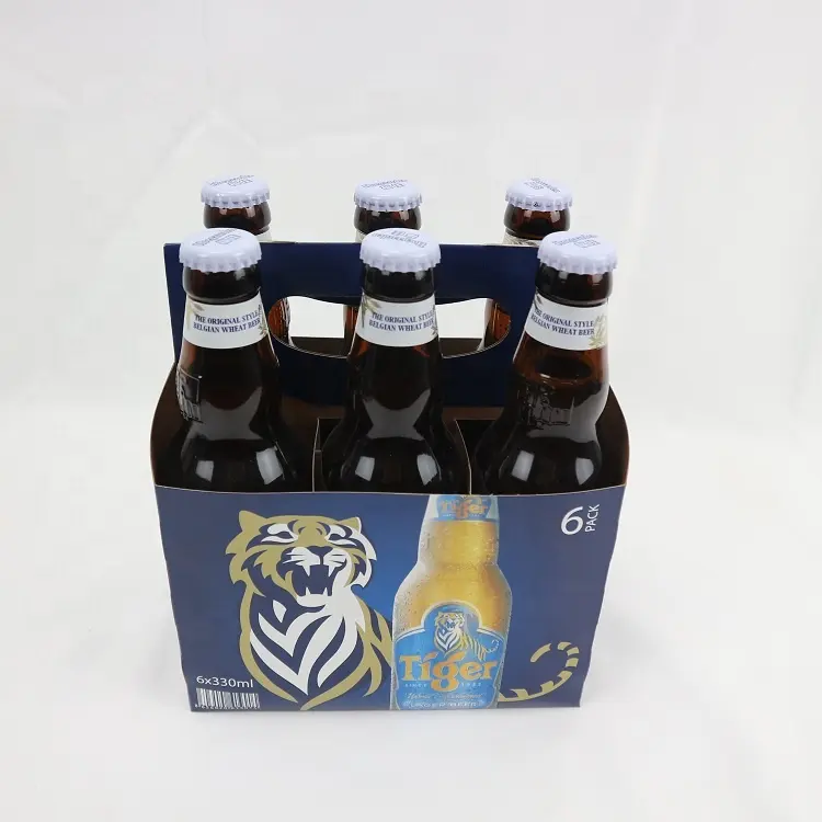 Caixa de vinho personalizada de impressão, caixa de presente de vinho com 6 pacotes, transportador de garrafa, caixa de cerveja