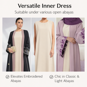 ชุดเดรสอบายะแบบไม่มีแขนสำหรับผู้หญิง ความยาวเต็มตัว หลายสี จากผู้จำหน่าย - Product Image 3