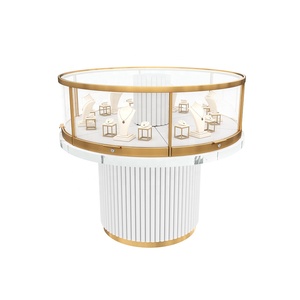 Hot Custom Vòng cổ sang trọng Vòng Kính Showcase Set đứng cửa hàng đồ trang sức thiết kế đồ trang sức hiển thị truy cập để bán - Product Image 6