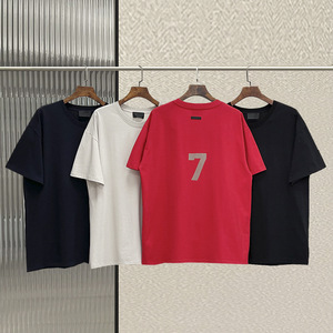 เสื้อยืดลำลองผู้ชาย ESSENTIALS รุ่นที่ 7 คอลเลคชั่น High <span class=keywords><strong>Street</strong></span> ทรงหลวม ผ้าฝ้ายฟล็อก คอกลม แขนสั้น ระบายอากาศได้ดี ซับเหงื่อ - Product Image 2