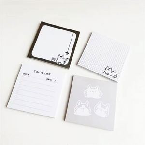 Notes autocollantes personnalisées sur le thème des animaux, 3*3 pouces ou taille personnalisée, papeterie autocollante, notes autocollantes personnalisées mignonnes de dessins animés pour étudiants, autocollantes - Product Image 2