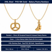 Meilleure Vente 2026 Collier Délicat Pendentif Croissant en Acier Inoxydable Plaqué Or 18K, Étanche et Anti-ternissement (Résistant aux Eaux Alcalines)