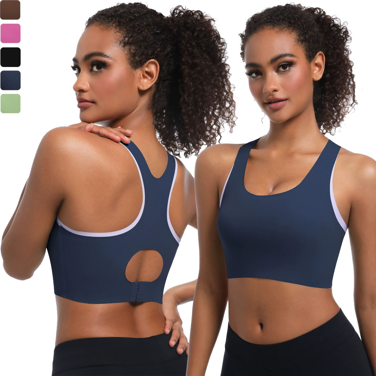 Wholesale Lightweight Quick Dry Bra Breathable Soft Stretchy Compression Fitness Yoga Bra Seamless Design for Comfort