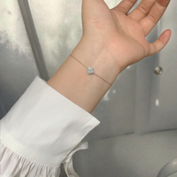 Bracelet porte-bonheur en argent S925 plaqué or, tendance, trèfle à quatre feuilles, zircon étincelant, demi-corde, demi-ficelle rouge, signe du zodiaque, chanceux de l'année