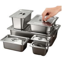 Großhandel Umweltfreundliche Edelstahl GN-Behälter mit Deckel, Warmhaltebehälter für Gewerbeküchen und Catering