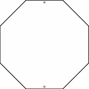 Oktagon aluminium kosong 8 inci, bentuk kustom, tanda gantungan pintu logam sublimasi, kosong dengan lubang tanpa lubang
