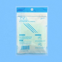 Vente en gros de produits publicitaires compostables personnalisés Brosse interdentaire jetable pour fruits par voie orale Cure-dents en plastique menthe à bas prix