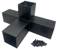 Celia – Supports d'angle en aluminium chinois à 4 voies pour pergola, fixation d'angle extérieure, revêtement poudré naturel