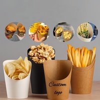 Porta Papas Fritas con Logotipo Personalizado, Vasos Desechables de Papel para Papas Fritas de 12 oz, Porta Vasos para Charcutería, Vasos para Papas Fritas para Toda Ocasión