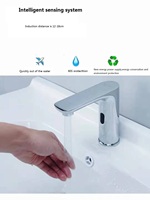 Robinet de lavabo à capteur économe en énergie en cuivre, contemporain et auto-développé, avec une durée de vie de 500 000 utilisations