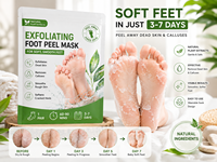 Masque exfoliant pour les pieds entièrement amélioré, laisse la peau lisse, délicate et élimine les peaux mortes après utilisation.