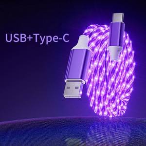 <span class=keywords><strong>สาย</strong></span>ชาร์จเร็ว 5A แบบ Type-C พร้อมไฟ LED ไหล 1 เมตร <span class=keywords><strong>ส</strong></span>ำหรับถ่ายโอนข้อมูลโทรศัพท์มือถือ <span class=keywords><strong>ส</strong></span>ี RGB ของขวัญโปรโมชั่น - Product Image 3