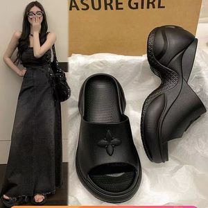 Sandalias de Plataforma EVA para <span class=keywords><strong>Mujer</strong></span> 2025, Tacón Alto de 9 cm, Aumento de Altura, Antideslizantes, para Playa y Hogar, Chanclas de <span class=keywords><strong>Suela</strong></span> Gruesa - Product Image 3