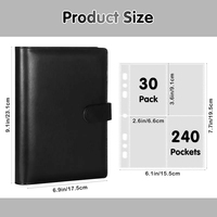 Reliure pour photocards Kpop A5 sécurisée pour enfants, 6 anneaux, 30 paquets, 4 pages à pochettes, album adapté aux enfants pour le stockage de photos de famille