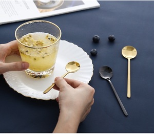 ช้อนกาแฟทรงกลม <span class=keywords><strong>17</strong></span> ซม. ช้อนขนมหวาน ช้อนสำหรับร้านอาหาร บาร์ ช้อนคนชานม - Product Image 4