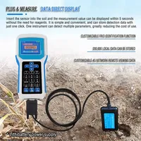 Analyseur de sol multi-paramètres, analyseur de pH, EC, NPK, d'humidité, stockage de 200 000 données, testeur de sol agricole