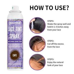 <span class=keywords><strong>Spray</strong></span> teinté pour dentelle de <span class=keywords><strong>cheveux</strong></span> de marque privée <span class=keywords><strong>spray</strong></span> teinté pour dentelle de couleur marron clair moyen foncé pour perruques - Product Image 3