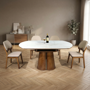 Modern Wooden Dining Table Contemporary Dining Room Furniture <b>Solid</b> <b>Wood</b> Table for Apartment Home Kitchen (not include <b>desk</b>) - Product Image 2