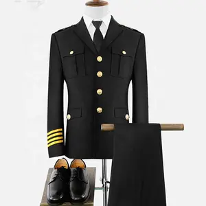 Uniforme da ufficiale a maniche lunghe su misura nuova uniforme da ufficiale di Design uniforme da ufficiale di ultimo stile