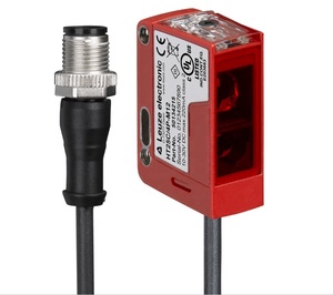Sensor fotoeléctrico difuso Leuze HT25CI/4P-200-M12 50134234 con supresión de fondo, OEM, PVC rojo - Product Image 1