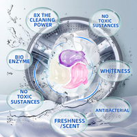 Capsules de détergent de lessive liquide écologique Détergent pour bébé naturel OEM Dosettes de poudre à laver écologiques