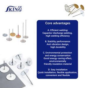 Clavos de Soldadura para Aislamiento de Conductos HVAC IKING con Tapa Protectora Ignífuga - Product Image 2