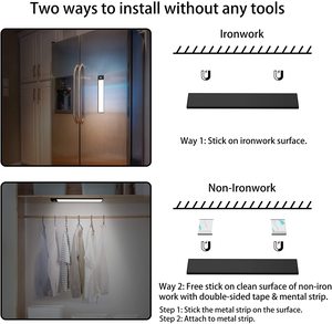 Armario Moderno Inteligente con <span class=keywords><strong>Sensor</strong></span> de <span class=keywords><strong>Movimiento</strong></span> Infrarrojo, <span class=keywords><strong>Luz</strong></span> LED Recargable para Armario de Cocina Interior - Product Image 4