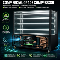 Vitrine réfrigérée intégrée sur mesure pour gâteaux à la mousse 2-8 ° C