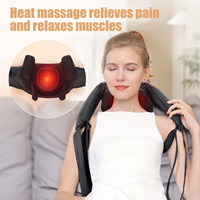 Masajeador 3D para Hombros, Cuello y Espalda con Función de Calor, Estimulador Muscular de Tejido Profundo y Acupuntura Corporal, Regalo para Oficina o Vacaciones