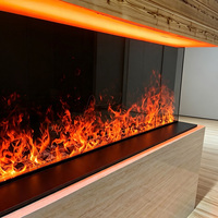 Cheminée électrique encastrée LUXUAN 1000 mm, flamme multicolore, télécommande, thermostat réglable, économie d'énergie, style européen